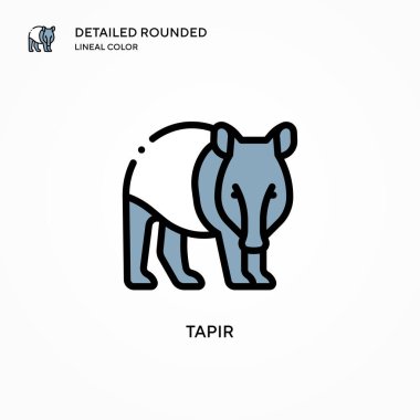 Tapir vektör simgesi. Modern vektör illüstrasyon kavramları. Düzenlemesi ve kişiselleştirmesi kolay.