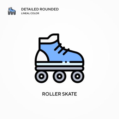 Paten kayma vektör ikonu. Modern vektör illüstrasyon kavramları. Düzenlemesi ve kişiselleştirmesi kolay.