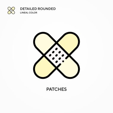 Yamalar vektör simgesi. Modern vektör illüstrasyon kavramları. Düzenlemesi ve kişiselleştirmesi kolay.