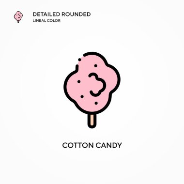 Pamuk helva ikonu. Modern vektör illüstrasyon kavramları. Düzenlemesi ve kişiselleştirmesi kolay.