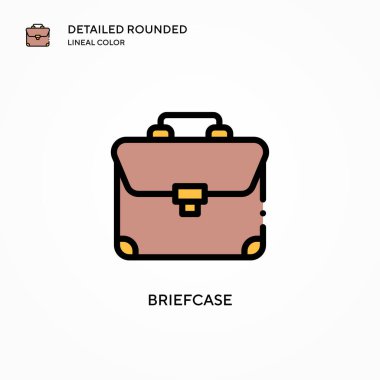 Evrak çantası vektör simgesi. Modern vektör illüstrasyon kavramları. Düzenlemesi ve kişiselleştirmesi kolay.