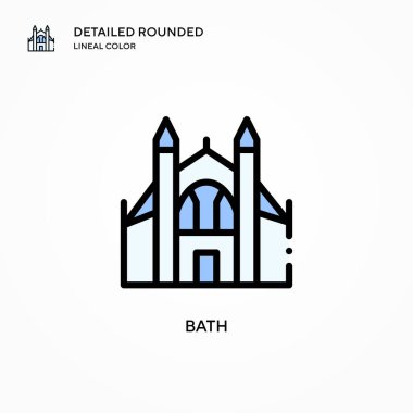 Banyo vektör simgesi. Modern vektör illüstrasyon kavramları. Düzenlemesi ve kişiselleştirmesi kolay.