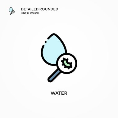 Su vektör simgesi. Modern vektör illüstrasyon kavramları. Düzenlemesi ve kişiselleştirmesi kolay.