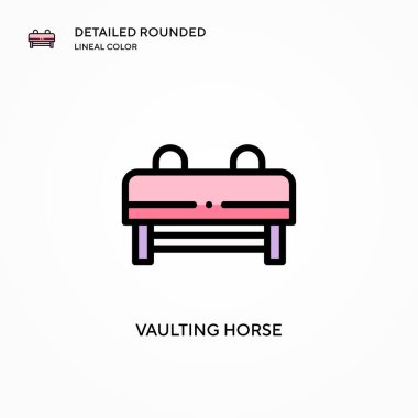 Atlı at vektör ikonu. Modern vektör illüstrasyon kavramları. Düzenlemesi ve kişiselleştirmesi kolay.