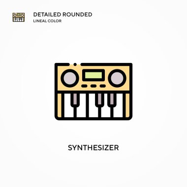 Sentezleyici vektör simgesi. Modern vektör illüstrasyon kavramları. Düzenlemesi ve kişiselleştirmesi kolay.