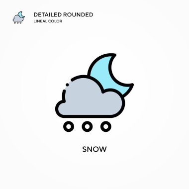 Kar vektörü simgesi. Modern vektör illüstrasyon kavramları. Düzenlemesi ve kişiselleştirmesi kolay.