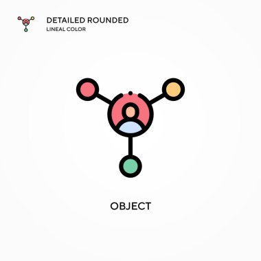 Nesne vektör simgesi. Modern vektör illüstrasyon kavramları. Düzenlemesi ve kişiselleştirmesi kolay.