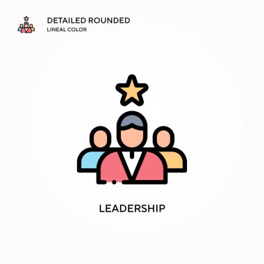 Liderlik vektör simgesi. Modern vektör illüstrasyon kavramları. Düzenlemesi ve kişiselleştirmesi kolay.