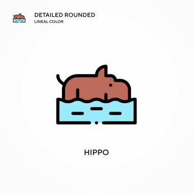 Su aygırı vektör simgesi. Modern vektör illüstrasyon kavramları. Düzenlemesi ve kişiselleştirmesi kolay.