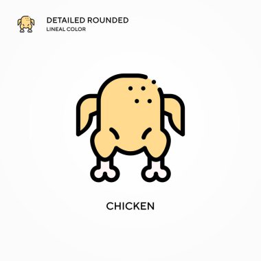 Tavuk vektör simgesi. Modern vektör illüstrasyon kavramları. Düzenlemesi ve kişiselleştirmesi kolay.