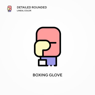 Boks eldiveni ikonu. Modern vektör illüstrasyon kavramları. Düzenlemesi ve kişiselleştirmesi kolay.