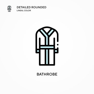 Bornoz vektör simgesi. Modern vektör illüstrasyon kavramları. Düzenlemesi ve kişiselleştirmesi kolay.