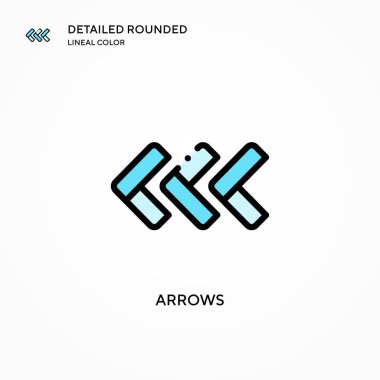 Ok vektör simgesi. Modern vektör illüstrasyon kavramları. Düzenlemesi ve kişiselleştirmesi kolay.