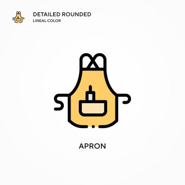 Önlük vektör simgesi. Modern vektör illüstrasyon kavramları. Düzenlemesi ve kişiselleştirmesi kolay.