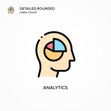 Analitik vektör simgesi. Modern vektör illüstrasyon kavramları. Düzenlemesi ve kişiselleştirmesi kolay.