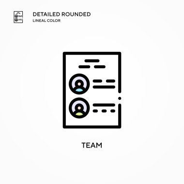 Takım vektör ikonu. Modern vektör illüstrasyon kavramları. Düzenlemesi ve kişiselleştirmesi kolay.