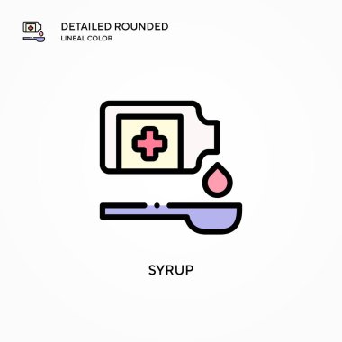 Şurup vektör simgesi. Modern vektör illüstrasyon kavramları. Düzenlemesi ve kişiselleştirmesi kolay.