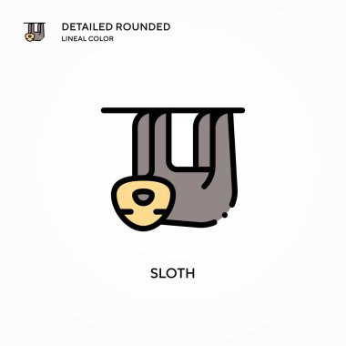 Tembel vektör simgesi. Modern vektör illüstrasyon kavramları. Düzenlemesi ve kişiselleştirmesi kolay.