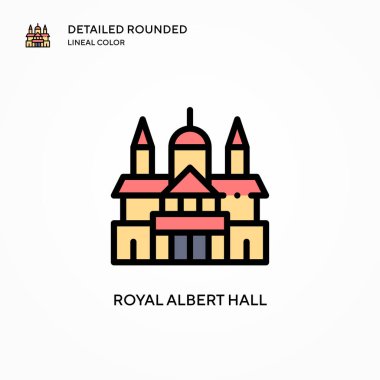 Royal Albert Hall vektör ikonu. Modern vektör illüstrasyon kavramları. Düzenlemesi ve kişiselleştirmesi kolay.