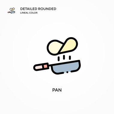 Pan vektör simgesi. Modern vektör illüstrasyon kavramları. Düzenlemesi ve kişiselleştirmesi kolay.