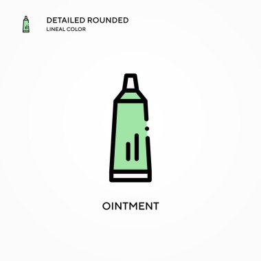 Merhem vektör simgesi. Modern vektör illüstrasyon kavramları. Düzenlemesi ve kişiselleştirmesi kolay.