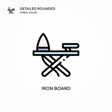 Demir tahta vektör simgesi. Modern vektör illüstrasyon kavramları. Düzenlemesi ve kişiselleştirmesi kolay.