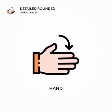 El vektör simgesi. Modern vektör illüstrasyon kavramları. Düzenlemesi ve kişiselleştirmesi kolay.