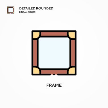 Çerçeve vektör simgesi. Modern vektör illüstrasyon kavramları. Düzenlemesi ve kişiselleştirmesi kolay.