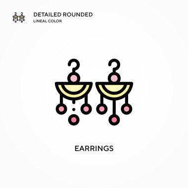 Küpe vektör ikonu. Modern vektör illüstrasyon kavramları. Düzenlemesi ve kişiselleştirmesi kolay.