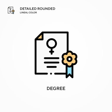 Derece vektör simgesi. Modern vektör illüstrasyon kavramları. Düzenlemesi ve kişiselleştirmesi kolay.