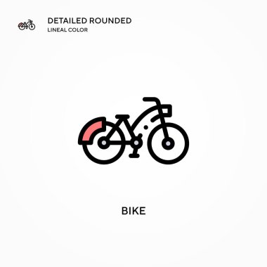 Bisiklet vektör simgesi. Modern vektör illüstrasyon kavramları. Düzenlemesi ve kişiselleştirmesi kolay.