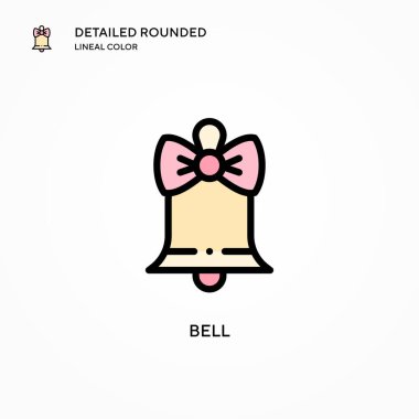 Çan vektör simgesi. Modern vektör illüstrasyon kavramları. Düzenlemesi ve kişiselleştirmesi kolay.
