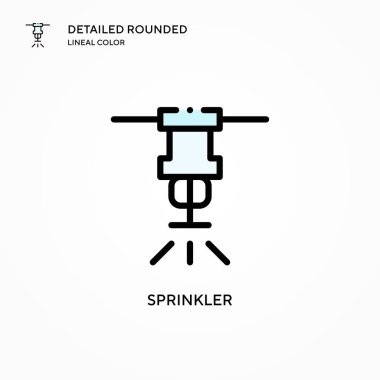 Fıskiye vektör simgesi. Modern vektör illüstrasyon kavramları. Düzenlemesi ve kişiselleştirmesi kolay.