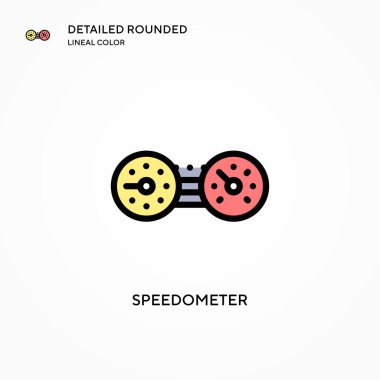 Hız göstergesi vektör simgesi. Modern vektör illüstrasyon kavramları. Düzenlemesi ve kişiselleştirmesi kolay.