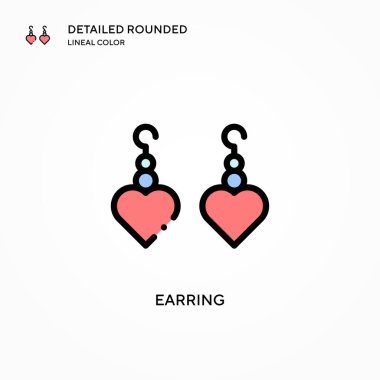 Küpe vektör ikonu. Modern vektör illüstrasyon kavramları. Düzenlemesi ve kişiselleştirmesi kolay.