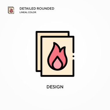 Tasarım vektör simgesi. Modern vektör illüstrasyon kavramları. Düzenlemesi ve kişiselleştirmesi kolay.