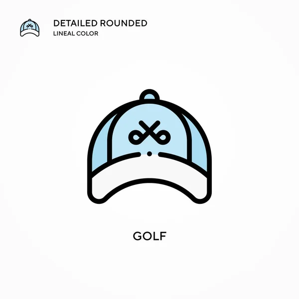 Golf Vectoricoon Moderne Vector Illustratie Concepten Eenvoudig Bewerken Aan Passen — Stockvector