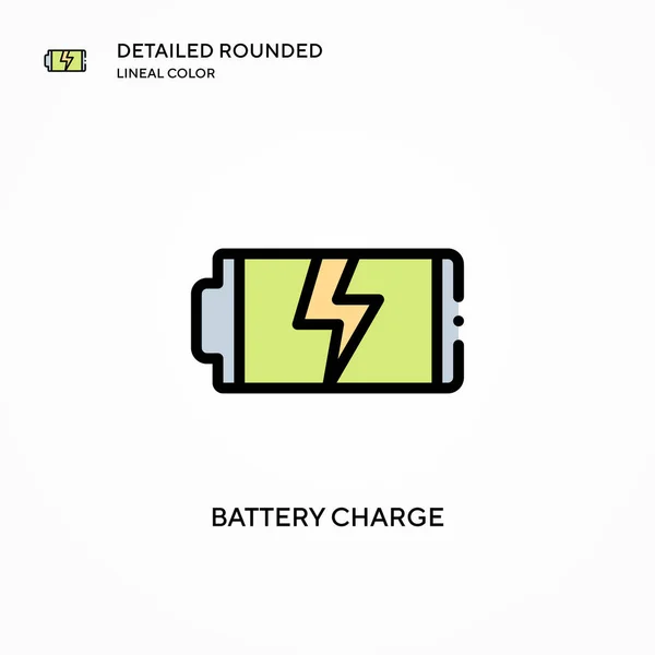 Battery charge vector icon. Modern vector illustration concepts. Easy to edit and customize.
