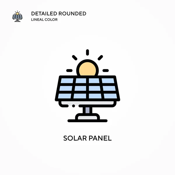 Panel Solar Icono Vector Conceptos Modernos Ilustración Vectorial Fácil Editar — Archivo Imágenes Vectoriales