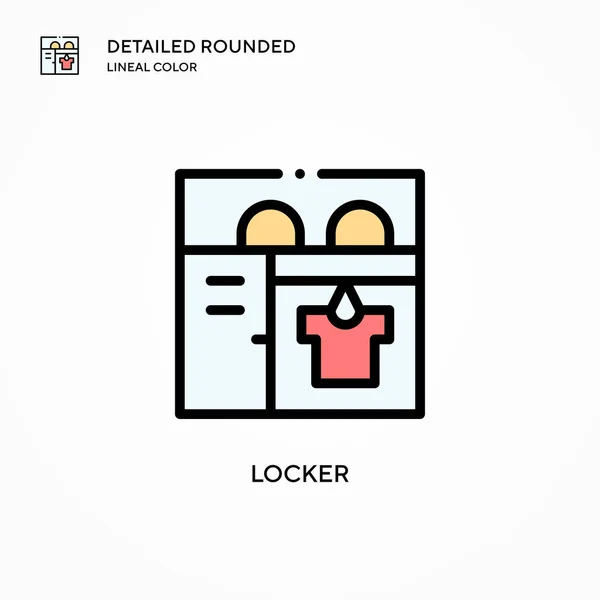 Locker Icono Vector Conceptos Modernos Ilustración Vectorial Fácil Editar Personalizar — Vector de stock