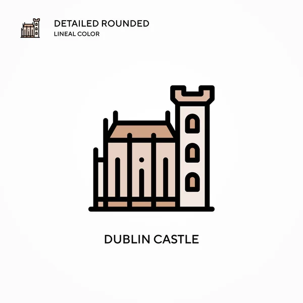 Castillo Dublín Icono Vector Conceptos Modernos Ilustración Vectorial Fácil Editar — Archivo Imágenes Vectoriales