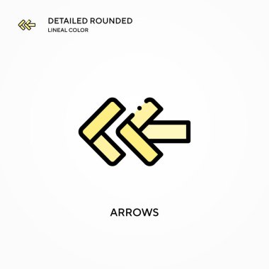 Ok vektör simgesi. Modern vektör illüstrasyon kavramları. Düzenlemesi ve kişiselleştirmesi kolay.