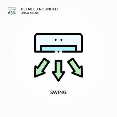 Vektör simgesini salla. Modern vektör illüstrasyon kavramları. Düzenlemesi ve kişiselleştirmesi kolay.