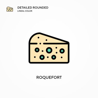 Rokfor vektör simgesi. Modern vektör illüstrasyon kavramları. Düzenlemesi ve kişiselleştirmesi kolay.