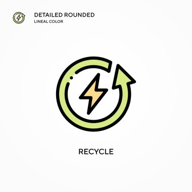 Vektör simgesini geri dönüştür. Modern vektör illüstrasyon kavramları. Düzenlemesi ve kişiselleştirmesi kolay.