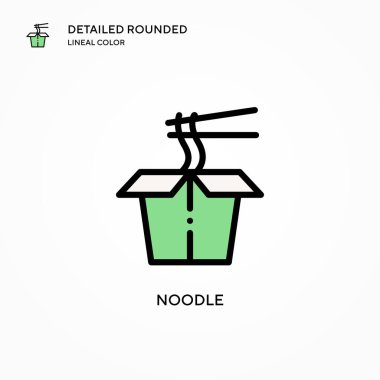 Erişte vektör simgesi. Modern vektör illüstrasyon kavramları. Düzenlemesi ve kişiselleştirmesi kolay.