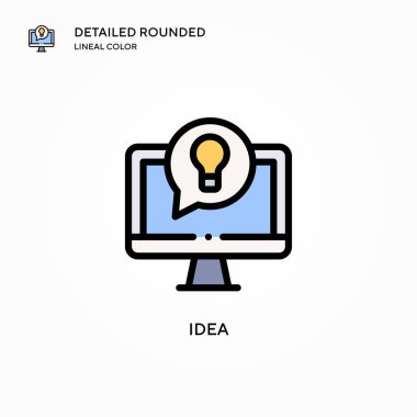 Fikir vektör simgesi. Modern vektör illüstrasyon kavramları. Düzenlemesi ve kişiselleştirmesi kolay.