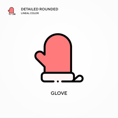 Eldiven vektör simgesi. Modern vektör illüstrasyon kavramları. Düzenlemesi ve kişiselleştirmesi kolay.