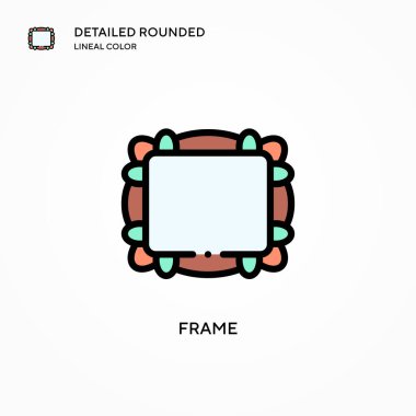 Çerçeve vektör simgesi. Modern vektör illüstrasyon kavramları. Düzenlemesi ve kişiselleştirmesi kolay.
