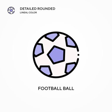 Futbol vektör simgesi. Modern vektör illüstrasyon kavramları. Düzenlemesi ve kişiselleştirmesi kolay.